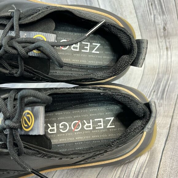 Cole Haan 5.ZEROGRAND Wingtip Oxford Shoes Men's 9W Black Pavement C36508 - Picture 11 of 12